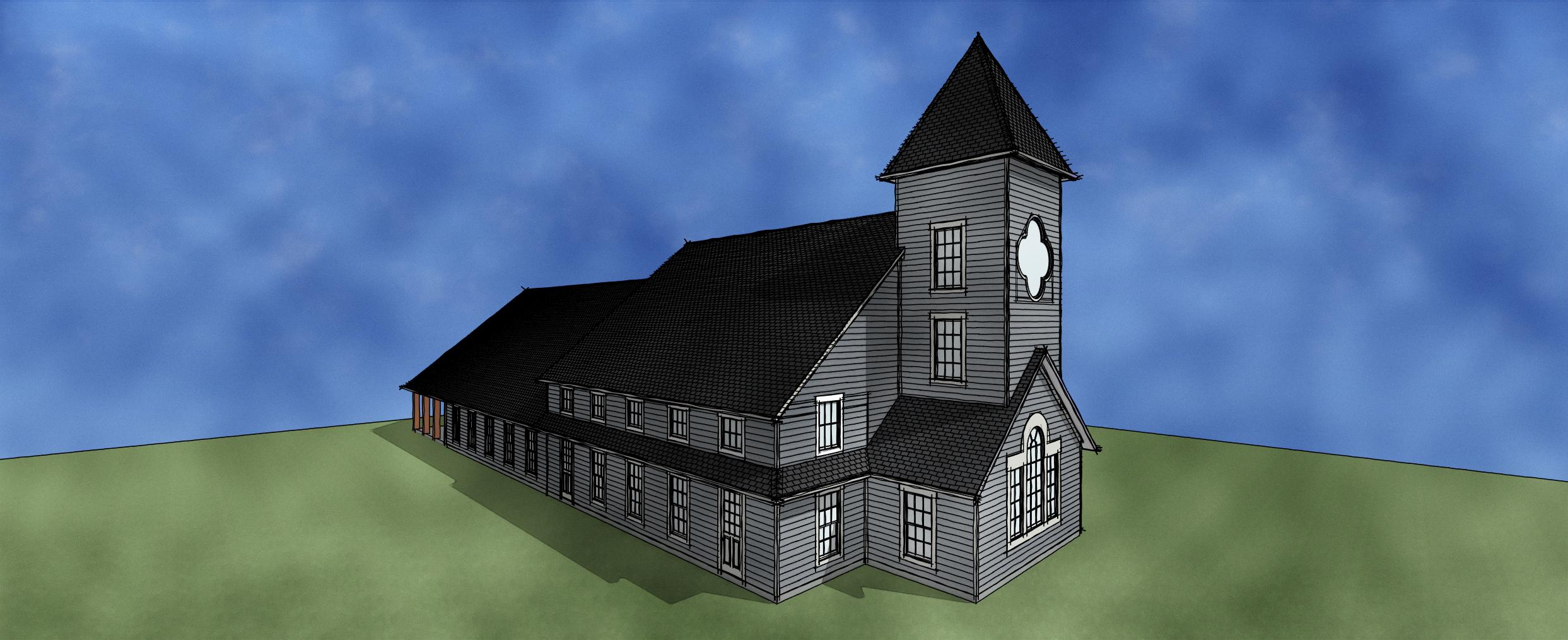 Beautiful sided church